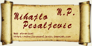Mihajlo Pešaljević vizit kartica